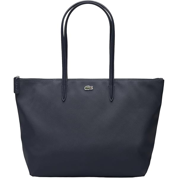 LACOSTE(ラコステ) プチピケ ラージ トートバッグ ブラック ラコステ LACOSTE ◎A4・PC 収納可能◎【LACOSTE / ラコステ】L