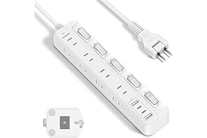 電源タップ マグネット 延長コード 2m 5つ個別スイッチ 8個AC口 2個Type-Cと2個Type-Aポート USB専用スイッチ NVEESHOX たこあし コンセント usb付き テーブルタップ タコ足配線 蛸足コンセント 磁石 省エネ 雷ガード PSE技術基準適合 壁掛け/卓上に ホワイト