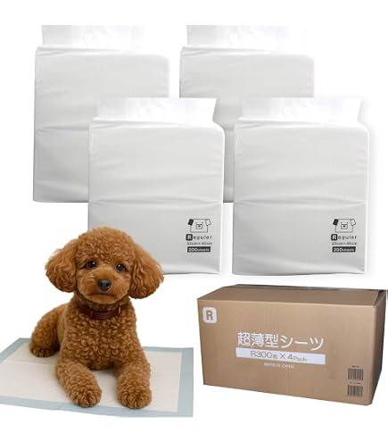 Amazon.co.jp: ペットシーツ 超薄型 レギュラー 1200枚（300枚×4袋