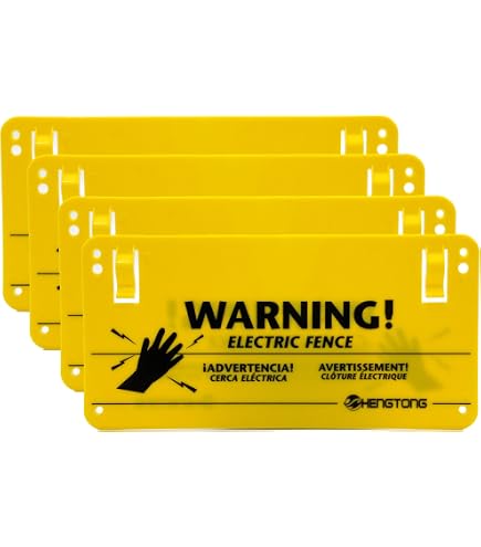Harrington Signs CAUTION ELECTRIC FENCE Sign - 8x12 Inch Coroplast With Grommets