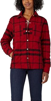 Quilted Flannel Shirt Jacket 