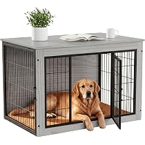 Amazon.co.jp: Alebert 犬 ケージ ペットケージ 木製家具調 犬サークル