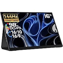 SP-160NW モバイルモニター EWEI Amazon.co.jp: QHD 2.5K 144Hz 16インチ モバイルモニター EHOMEWEI ディスプレイ・モニター本体