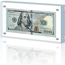 Amazon.co.jp: ドル紙幣フレームディスプレイ アクリルドル札