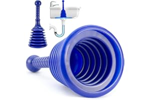 Luigi's Sink and Drain Plunger - For Bathrooms Kitchens Sinks Bathtubs and Showers - Small and Powerful Toilet Plunger with L