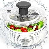 Salad Spinner - 6L Non-Slip Vegetable & Fruit Washer/Dryer for Households, Easy-Clean Kitchen Gadget for Greens, Herbs & Vege