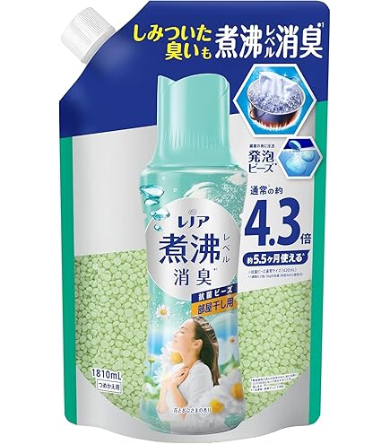 Amazon | レノア 超消臭 抗菌ビーズ 部屋干しDX 花とおひさまの香り