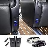 増設USBポート PD急速充電 トヨタ アルファード ヴェルファイア ALPHARD VELLFIRE 30系 2015-2022年に対応 カーチャージャー，LED車内通路灯 30ヴェルファイア 携帯置くだけ充電器 2個セット, 4#