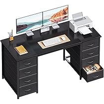 Amazon | AODK パソコンデスク pcデスク 引き出8杯付き 幅120cm デスク