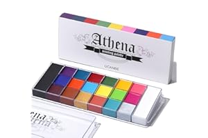 UCANBEフェイスボディーペイント 20色ドーラン-メイクアップパレット プロ用子供用フェイスペイント 敏感肌にも適応 ハロウィーン、コスプレ、パーティーのメイクに最適