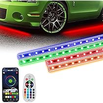RGB LEDテープ 4本セ 120 150㎝ サウンドセンサー内蔵 防水 B Amazon | RGB LEDテープ 車用 車 テープライト アンダーライト 4