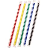 シバセ工業 日本製 わらお ストロー 【 CO2 フリーストロー 】 ジュース ドリンク 6mm×21cm ストレート フィルム個包装 500本入 色 業務用 テイクアウト イベント パーティー 縁日 屋台 703