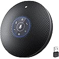 EMEET M2 Maxスピーカーフォン マイクスピーカー USB/Bluetooth/Dongle対応 在宅勤務用 最大15人まで対応 360˚全方向集音 エコー・ノイズのキャンセリング LED指示 音声自動追尾 オンライン会議 テレワーク 在宅 