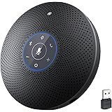 EMEET M2 Maxスピーカーフォン マイクスピーカー USB/Bluetooth/Dongle対応 在宅勤務用 最大15人まで対応 360˚全方向集音 エコー・ノイズのキャンセリング LED指示 音声自動追尾 オンライン会議 テレワーク 在宅 