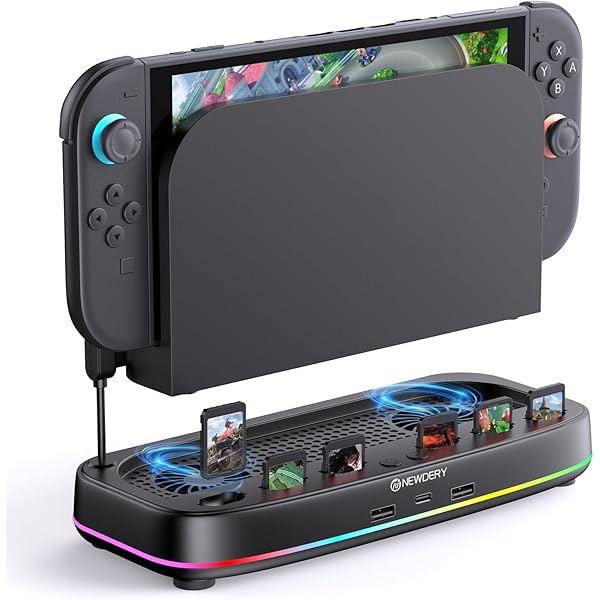 Amazon.co.jp: Switch有機ELモデル ドック用 クーリングファン(ブルー