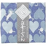 白雪ふきん 友禅染 ねこ ブルーベリー