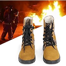 Amazon.co.jp: 耐火レスキュー安全建設靴、鋼のつま先デザイン絶縁ゴム