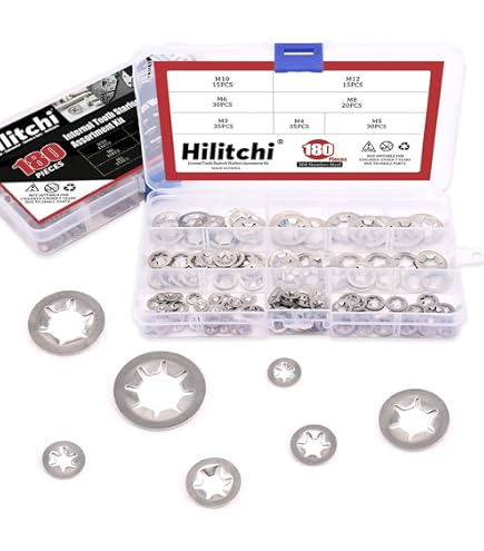 Uxcell 120pcs Internal Tooth Star Lock Washers M3 Push on Retaining Uxcell 120pcs Internal Tooth Star Lock Washers M3 Push on Retaining