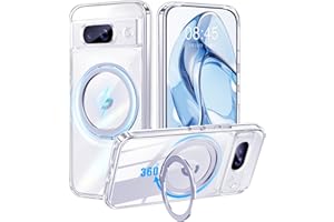 【米軍MIL規格・Magsafe対応】Google Pixel 8 用 ケース MagSafe対応 リング360°回転スタンド機能 縦横両対応 透明 黄ばみ防止 ワイヤレス充電 ピクセル8 スマホケース レンズ保護 耐衝撃 携帯カバー グーグルピクセ