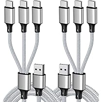 Amazon.co.jp: マルチ充電ケーブル 4イン1マルチ充電ケーブル [2本 