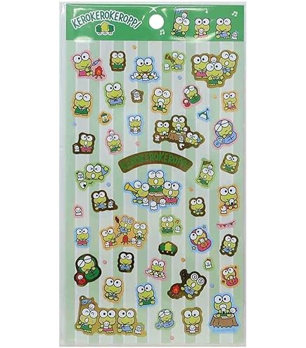 Amazon.co.jp: けろけろ けろっぴ シール 40枚入り (10種類) フレーク