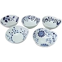 有田焼 持ちやすい絵変りボウル 5柄組