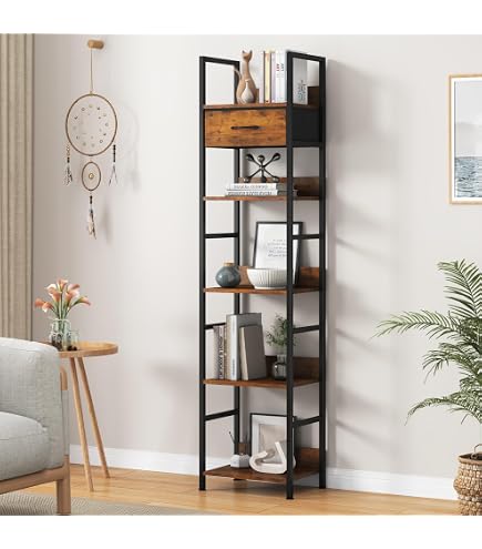Amazon｜ラック スチール 幅43cm 5段 シェルフ オープンラック