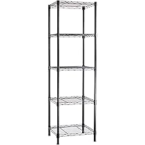 Amazon｜Amazonベーシック 5段スリムスチールラック 棚 メタルラック