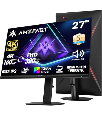 【新品同様】27インチ 4K 144Hz FHD 288Hz IPS モニター JAPANNEXT 27インチ IPSパネル搭載 4K(3840x2160)解像度 144Hz対応