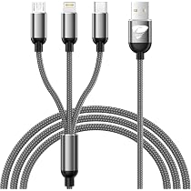ａｕメモリーカードとａｕ２台同時充電器とUSBケーブル３点セット！ Amazon.co.jp: 充電ケーブル 3in1 急速充電 1.2M 充電コード 3in1 超高