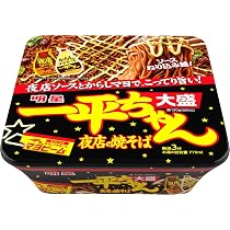 Amazon.co.jp: 明星 一平ちゃん夜店の焼そば 大盛[12個入、カップ麺