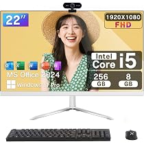 ⑥Wondows10テレワーク用22インチモニター付きデスクトップPCセット Amazon.co.jp: VETESA デスクトップパソコン 22型1920x1080フルHD非