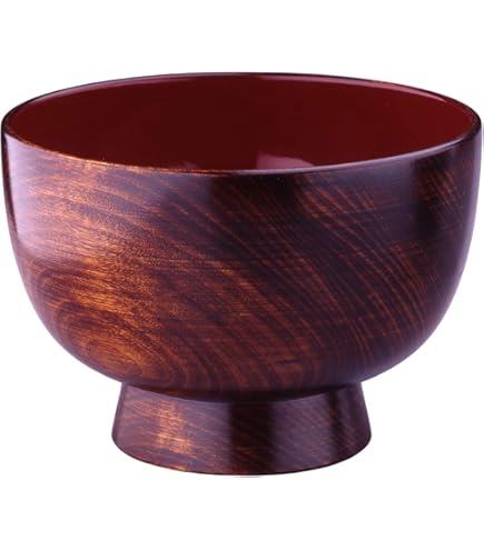 Amazon.co.jp: 能登輪島塗 漆塗り 松蒔絵 木製 蓋付椀 煮物椀 5客