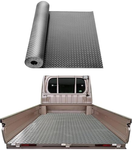 Amazon.co.jp: 幅142cm 長さ202cm 厚さ凸5.5mm 凹3.5mm 軽トラ用 荷台