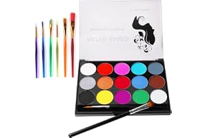 Worldcosmetics365 フェイスペイント 15色 【国内検査済】 安全 ボディペイント ベリーペイント アートメイク アイシャドウ アイライン チーク メイクアップ 化粧 コスプレ 小道具 メイク コスメ 仮装 安全 絵具 ハロウィン H