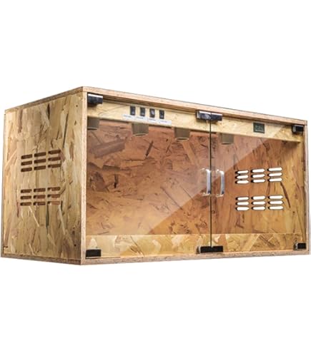 Amazon | Koubhyj 爬虫類 ケージ, OSBウッド 通気性が良い, 保温