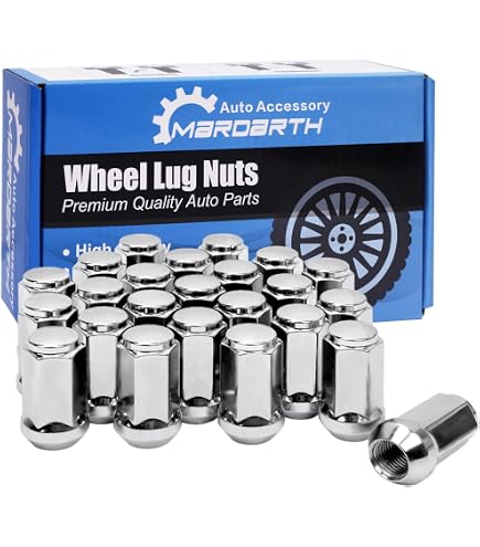 Gorilla 76601NBC Wheel Locks – 14mm X 2.00, Black Chrome, Duplex Length, Bulge Acorn (4-Pack With Key)