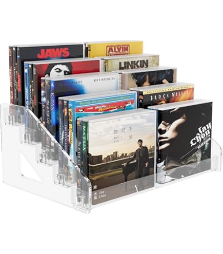 Amazon.co.jp: CDラック 卓上 CD/DVD収納ケース 多機能収納