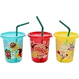 レック ポリプロピレン アンパンマン ストローカップ 3個入 (3色別柄)