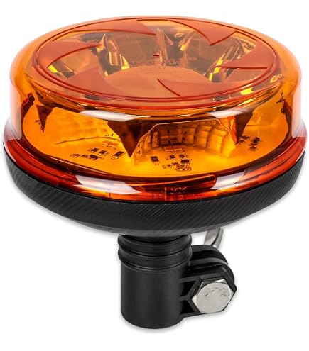 thumbnail image 2 of Amber LED Rotating Beacon With Rotating And Flashing Light Patterns For Vehicle Safety 2 of 14