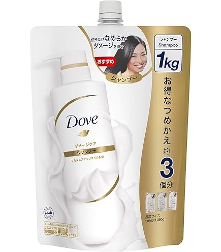 Amazon | ダヴダメージケアシヤンプーつめかえ用350G × 3個セット
