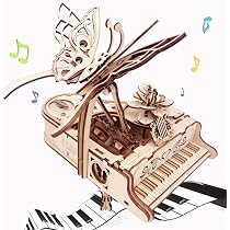 Amazon | 大人用3D木製パズル - ピアノ DIY オルゴール 木製モデル