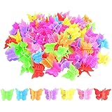 100 Packs Assorted Color Butterfly Hair Clips, Bantoye Girls Beautiful Mini Butterfly Hair Clips Hair Accessories for Girls a