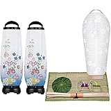仏壇屋 滝田商店 【盆提灯・お盆用品】コンパクト 初盆セット・新盆セット モダン回転行灯 あけぼの1号（一対タイプ） ４点セット ３－G ◆ 初盆飾り・新盆飾り・お盆飾り・初盆(新盆)のお飾りに必要なセットです。【滝田商店発行 証明書付】