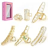 RunSnailヘアクリップ バンスクリップ 6個セット メタル髪留め ヘアクリップ 大きめ バナナクリップ バレッタ 大きめ しっかり ヘアピン おしゃれ 可愛い シンプル 韓国風 上品ヘアアクセサリー 贈り物