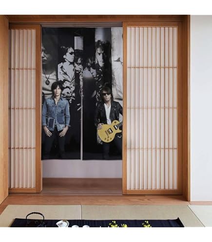Amazon｜のれん B'Z ロックバンド 間仕切り 遮光 カーテン 暖簾