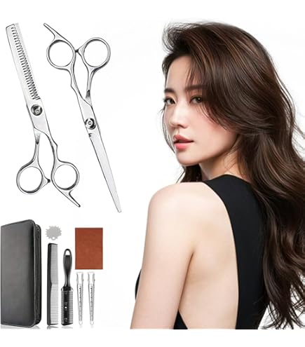 Amazon | すきばさみ ヘアカットシザー セニング セット (溝なし