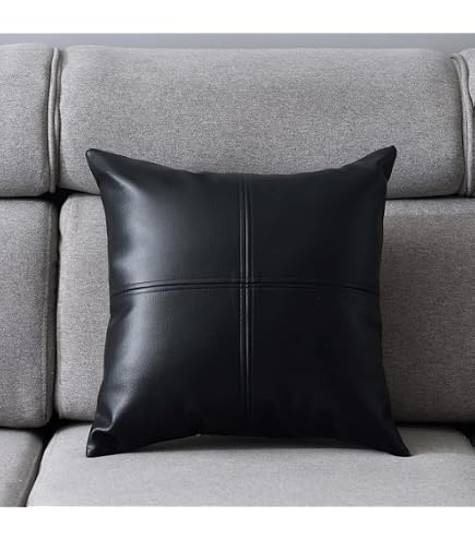 Amazon.co.jp: [Queen-b] クッションカバー 45×45cm 本革のような質感