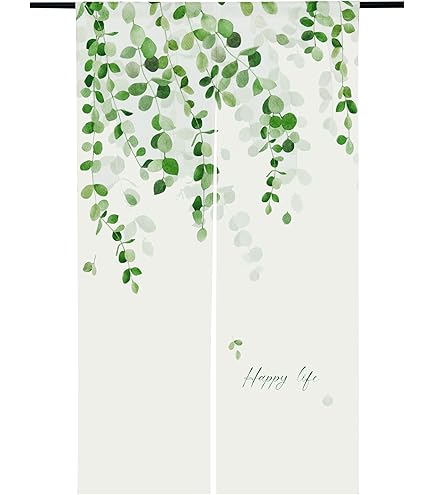 Amazon｜花々(hanahana) のれん ブルー 85×150cm バケモノの子 裏庭