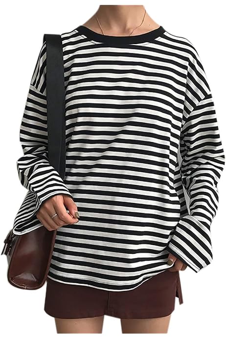 Women Girls Casual Oversized Rainbow 